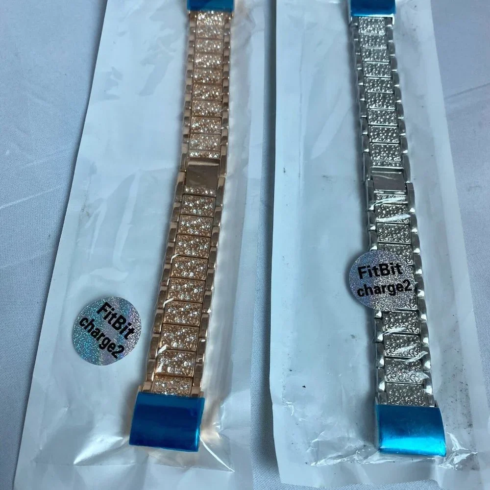 NEW Stainless Steel Fitbit Charge 2 Band Strap Replacement Silver Gold Metal